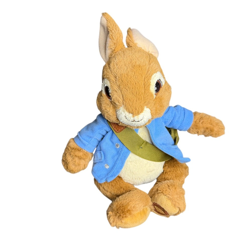 Peter Rabbit‎ 10in Plush Toy Blue Jacket Green Backpack Stuffed Animal Kids Gift